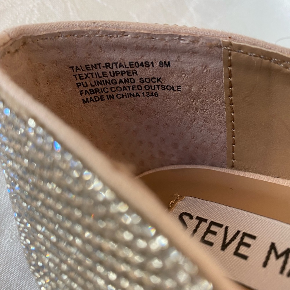 Steve Madden Rhinestone flats.  Size 8M Perfect condition Never Worn w/Box - Picture 10 of 13